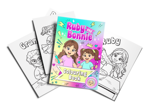 Ruby and Bonnie kids colouring book printable with sample colouring pages