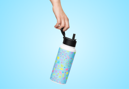 Bonnie's Stainless steel water bottle with a straw lid