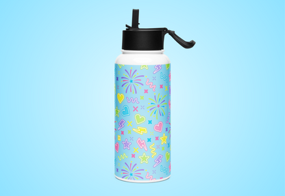 Bonnie's Stainless steel water bottle with a straw lid