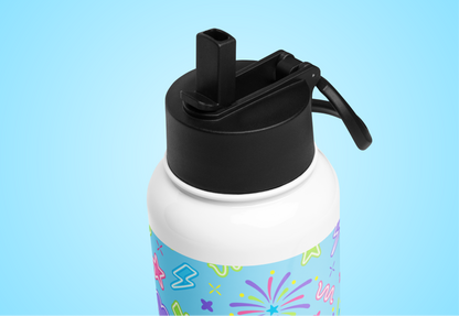 Bonnie's Stainless steel water bottle with a straw lid