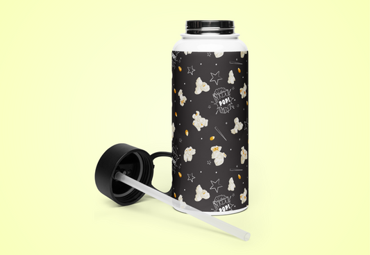 Granny's Stainless steel water bottle with a straw lid