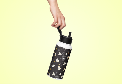 Granny's Stainless steel water bottle with a straw lid