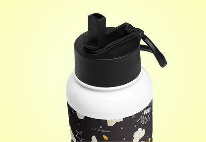 Granny's Stainless steel water bottle with a straw lid
