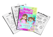Ruby and Bonnie kids activity book printable with sample activity pages