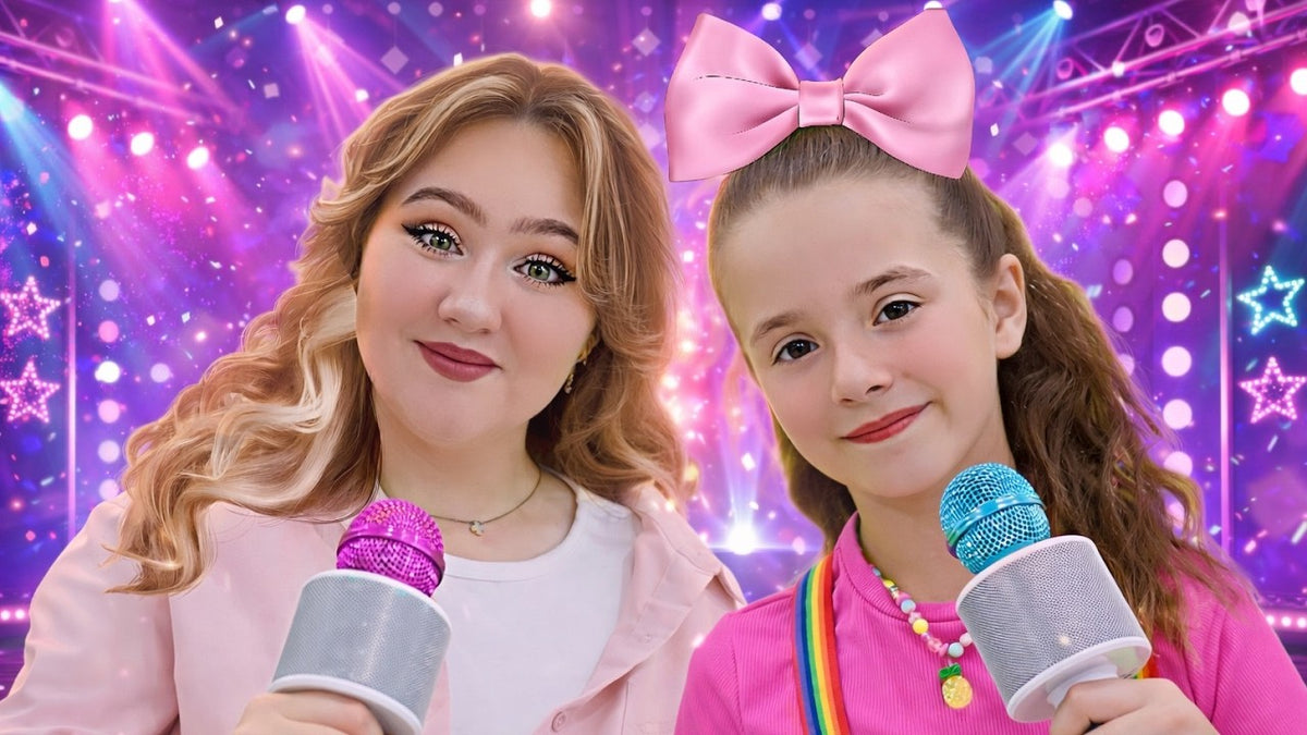 Ruby and Bonnie sisters forever singing with microphones on stage